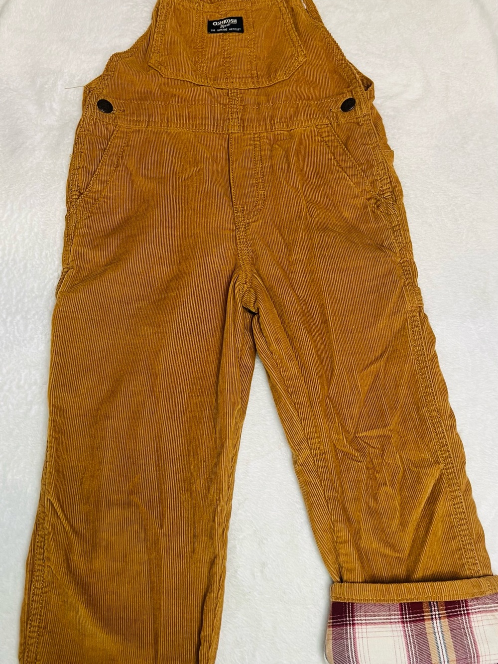 OshKosh B'gosh Mustard Yellow Corduroy Kids Overalls